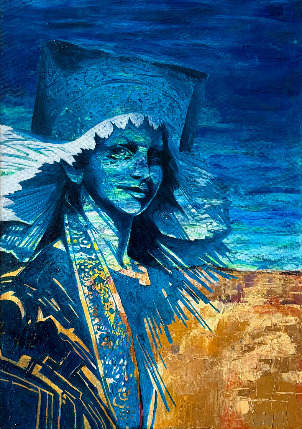 Like Water — original oil painting exploring tradition and feminine identity by Zuzana Kochankova